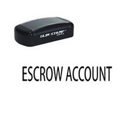 Slim Pre-Inked Escrow Account Stamp