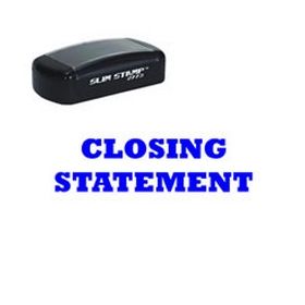 Slim Pre-Inked Closing Statement Stamp