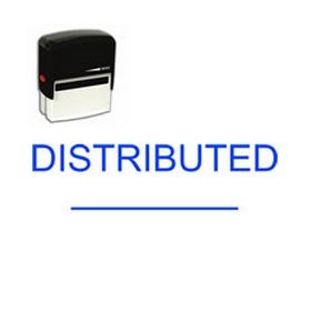 Self-Inking Distributed Stamp with a Line