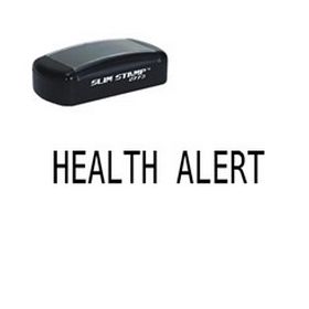 Slim Pre-Inked Health Alert Stamp