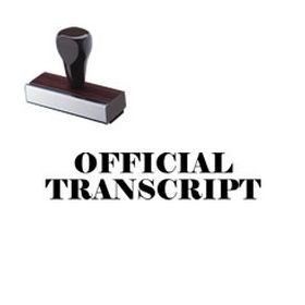 Official Transcript Rubber Stamp
