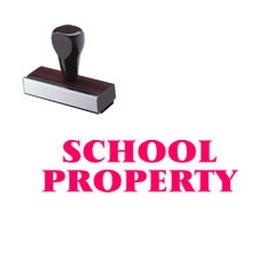 School Property Rubber Stamp