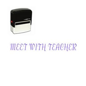 Self-Inking Meet With Teacher Stamp