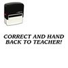 Self-Inking Correct And Hand Back To Teacher School Stamp