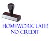 Homework Late No Credit School Rubber Stamp