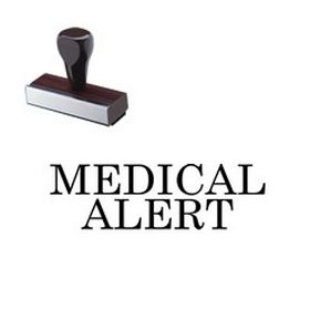 Medical Alert Rubber Stamp