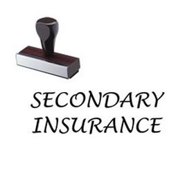 Secondary Insurance Rubber Stamp