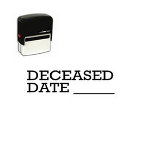 Self-Inking Deceased Date Stamp