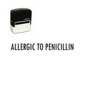 Self-Inking Allergic To Penicillin Stamp