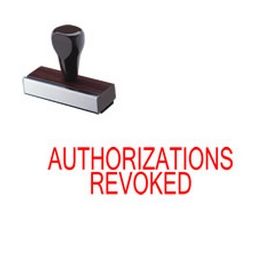Authorizations Revoked Rubber Stamp