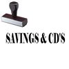 Large Savings & CDs Rubber Stamp