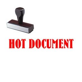 Hot Document Rubber Stamp