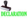 Large Declaration Rubber Stamp