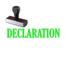 Declaration Rubber Stamp