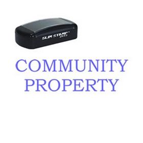 Pre-Inked Community Property Stamp