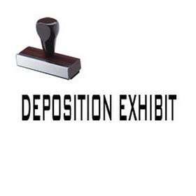 Deposition Exhibit Rubber Stamp