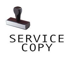 Service Copy Rubber Stamp