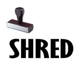 Shred Rubber Stamp