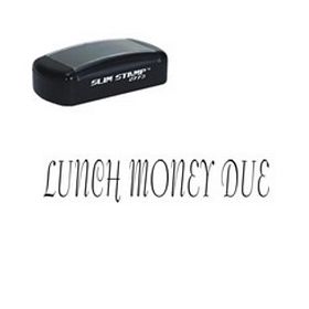 Pre-Inked Lunch Money Due School Stamp