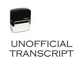 Self-Inking Unofficial Transcript Stamp