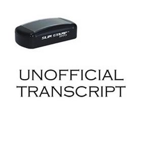 Pre-Inked Unofficial Transcript Stamp