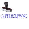 Super Homework Rubber Stamp