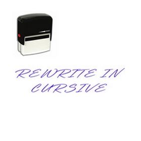 Self-Inking Rewrite In Cursive Stamp