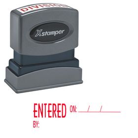 Entered On.By: Xstamper Stock Stamp