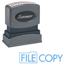 Blue File Copy Xstamper Stock Stamp