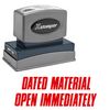 Dated Material Open Immediately Xstamper Stock Stamp