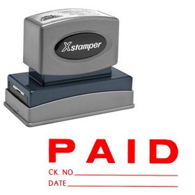 Paid Ck No.-Date Xstamper Stock Stamp