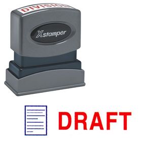 Two-color Draft Xstamper Stock Stamp