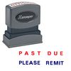 Two-color Past Due Please Remit Xstamper Stock Stamp