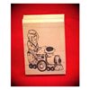 Bear Train Engineer Art Rubber Stamp