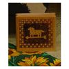 Horse Weathervane Checked Border Art Rubber Stamp