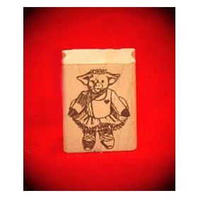 Ballet Pig Art Rubber Stamp