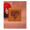 Country Patchwork Heart Art Rubber Stamp