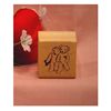 Kissing Bears with Valentines Art Rubber Stamp