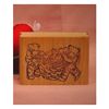 Bears with Basket of Hearts Art Rubber Stamp