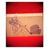 Bear Pulling Ark Art Rubber Stamp