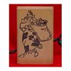 Small Cow Santa with Sack Christmas Stamp