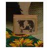 Folk Art Cow Art Rubber Stamp
