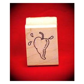 Pepper Heart Art Rubber Stamp