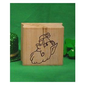 Leprechaun Head Art Rubber Stamp