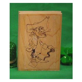 Leprechaun Standing Art Rubber Stamp