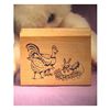 Chickens with Bunny in Egg Scrapbooking Stamp