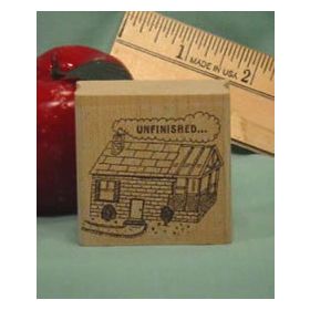 Unfinished Art Rubber Stamp