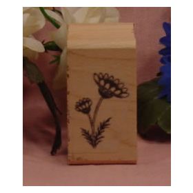 Daisies with Stem Art Rubber Stamp
