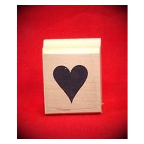 Heart on Card Art Rubber Stamp