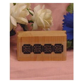 Solid Flowers Border Art Rubber Stamp